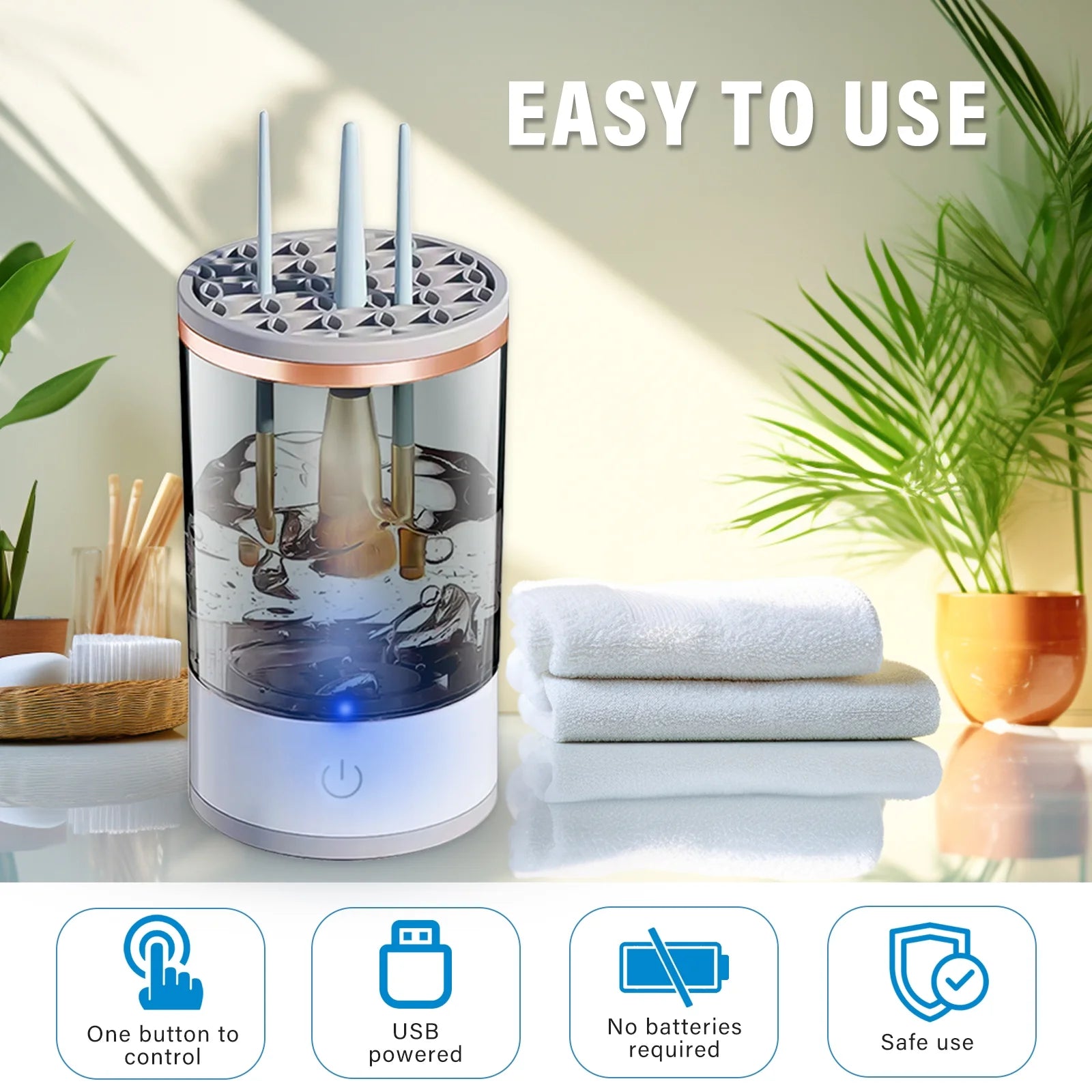 QuickSpin Makeup Brush Cleaner